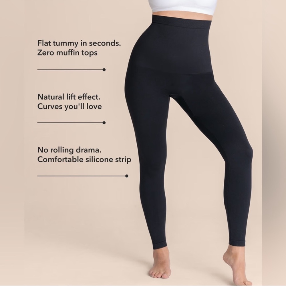 Shapermint Essentials Black Compression Leggings … - image 4